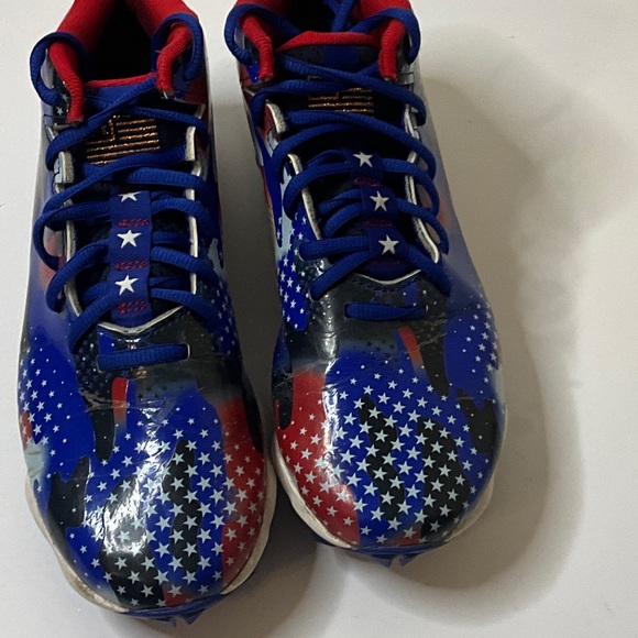 Under Armour Kids Sneakers with Blue and Red Stars - Picture 2 of 5